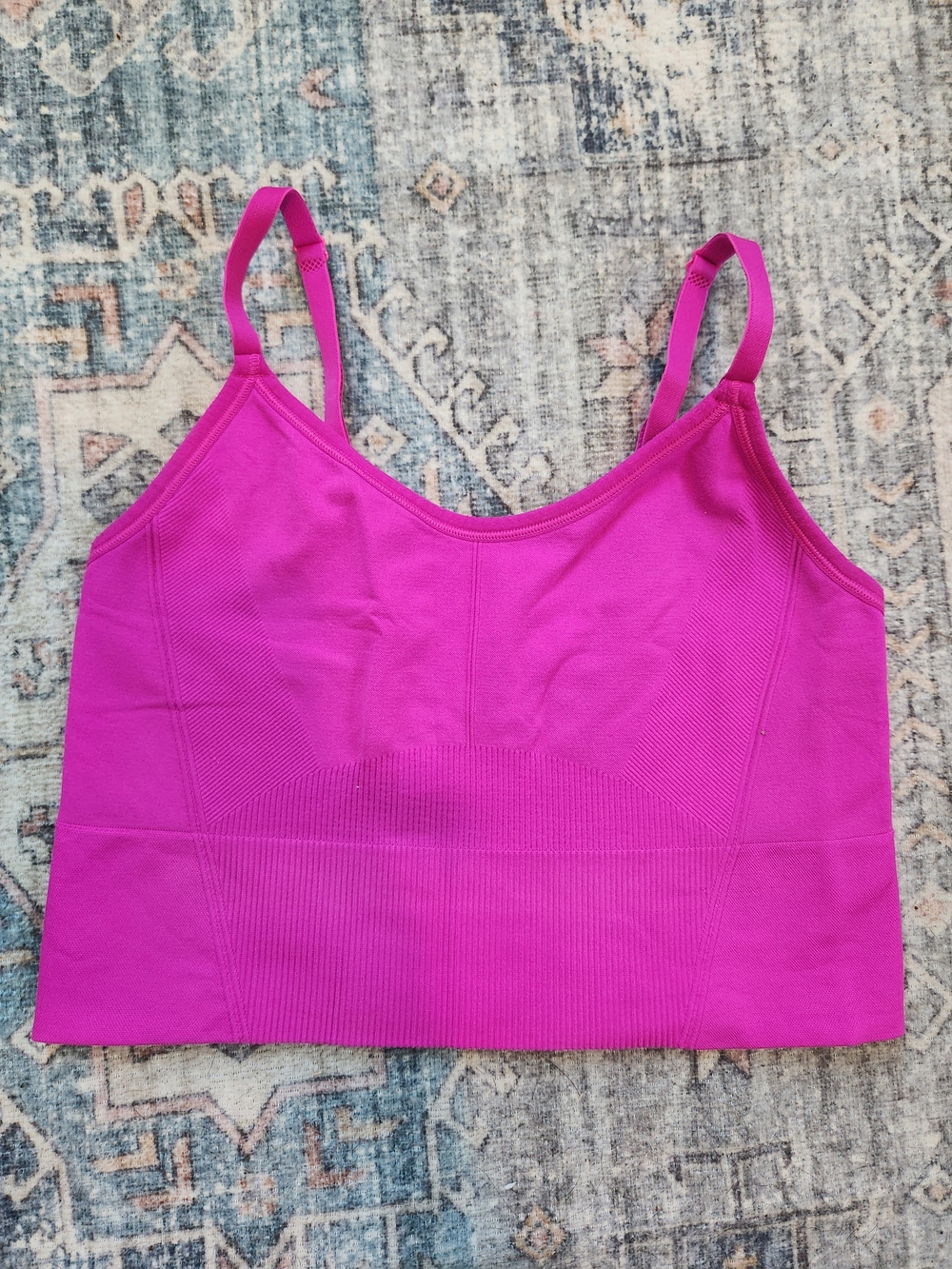 all in motion Bright Magenta Seamless Crop Bralette